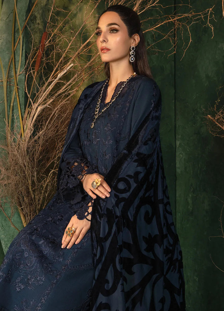 Rang Rasiya Embroidered Khaddar Suit Unstitched 3 Piece D-04 Americano - Winter Collection
