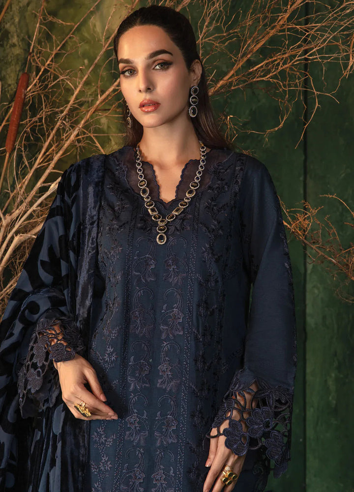 Rang Rasiya Embroidered Khaddar Suit Unstitched 3 Piece D-04 Americano - Winter Collection