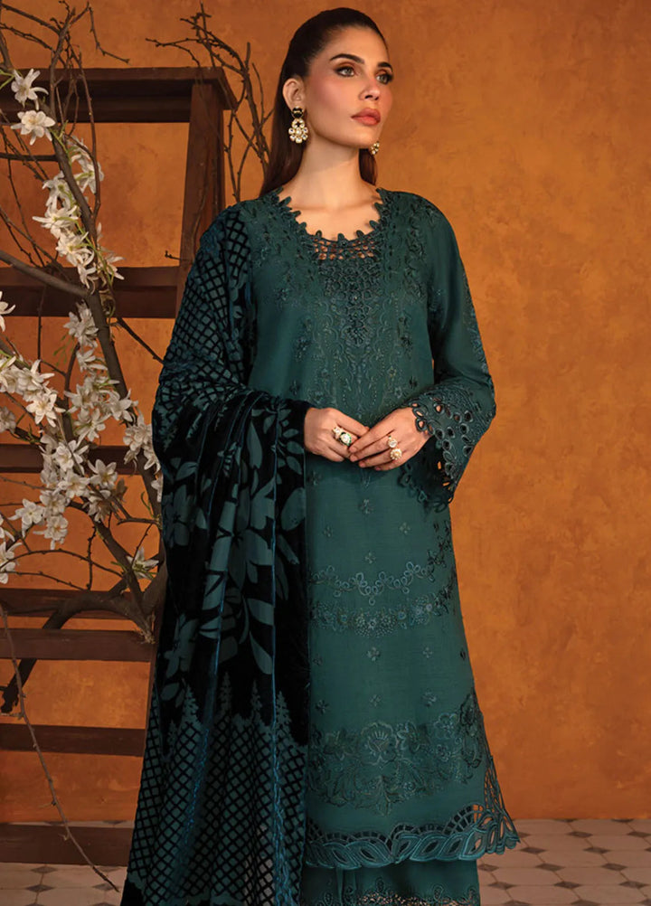 Rang Rasiya Embroidered Khaddar Suit Unstitched 3 Piece D-05 Affogato - Winter Collection