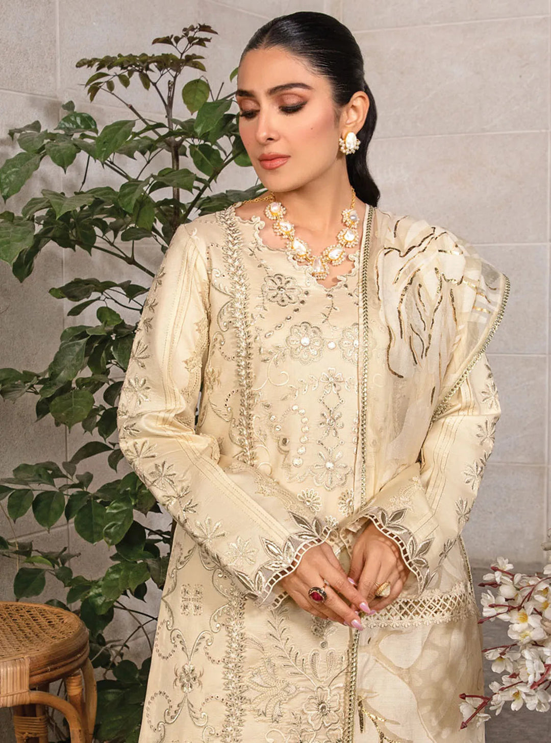 Rang Rasiya Embroidered Lawn Suits Unstitched 3 Piece RR24PE D-02 Haya - Summer Eid Collection