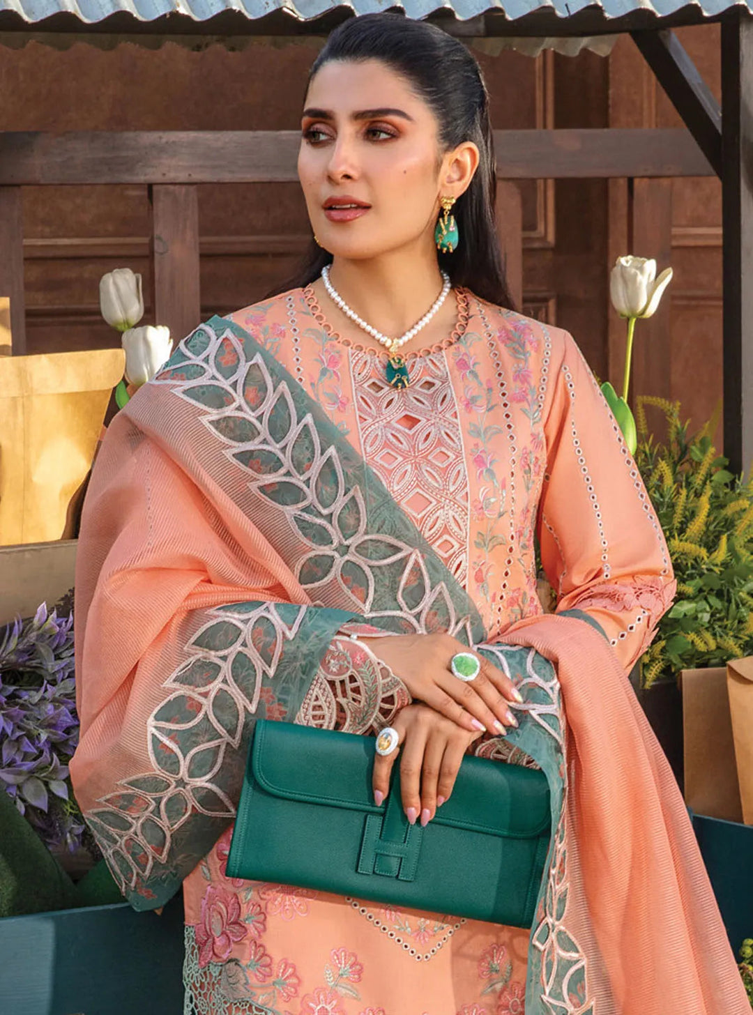 Rang Rasiya Embroidered Lawn Suits Unstitched 3 Piece RR24PE D-03 Rania - Summer Eid Collection