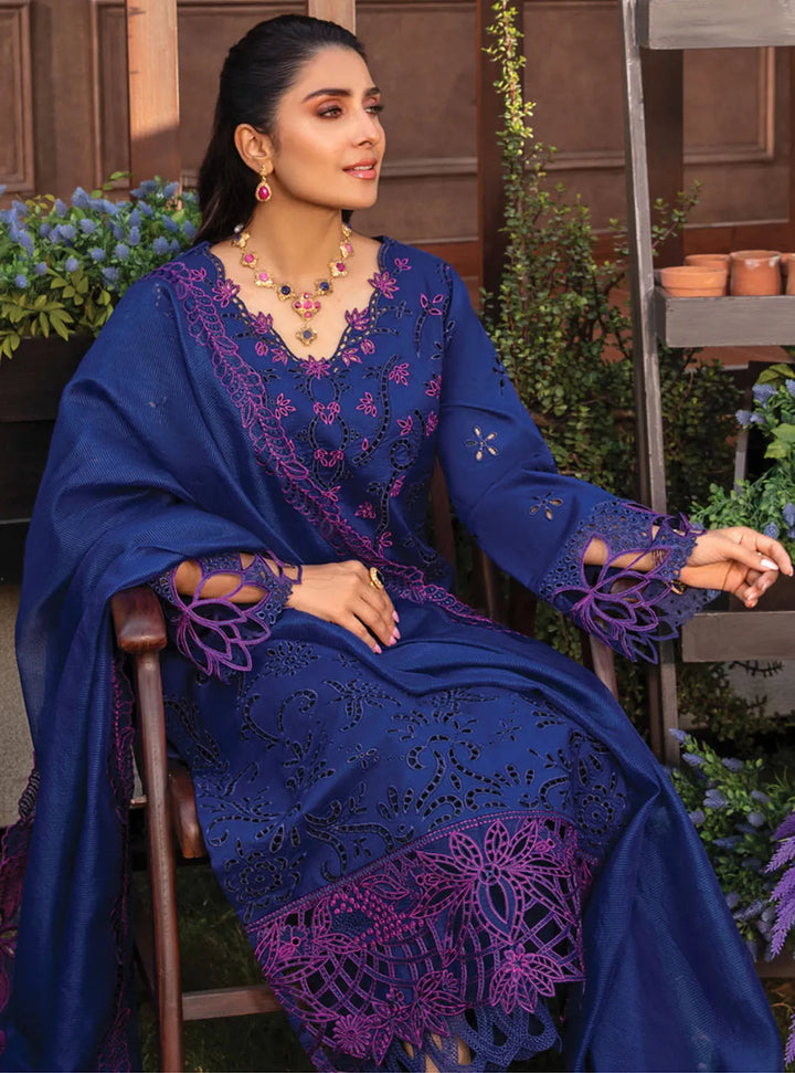 Rang Rasiya Embroidered Lawn Suits Unstitched 3 Piece RR24PE D-04 Zara - Summer Eid Collection