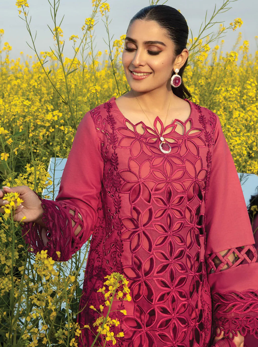 Rang Rasiya Embroidered Lawn Suits Unstitched 3 Piece RR24PE D-05 Maya - Summer Eid Collection