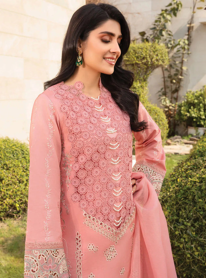 Rang Rasiya Embroidered Lawn Suits Unstitched 3 Piece RR24PE D-07 Parisa - Summer Eid Collection