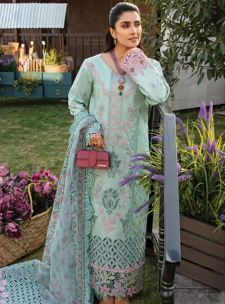 Rang Rasiya Embroidered Lawn Suits Unstitched 3 Piece RR24PE D-09 Amyra - Summer Eid Collection