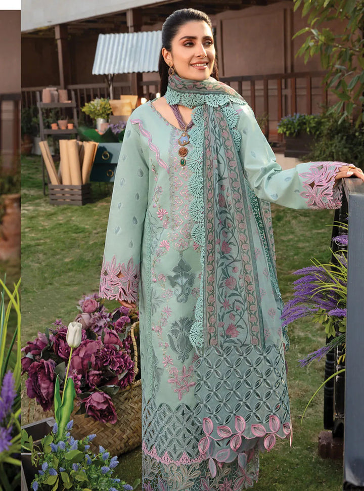 Rang Rasiya Embroidered Lawn Suits Unstitched 3 Piece RR24PE D-09 Amyra - Summer Eid Collection