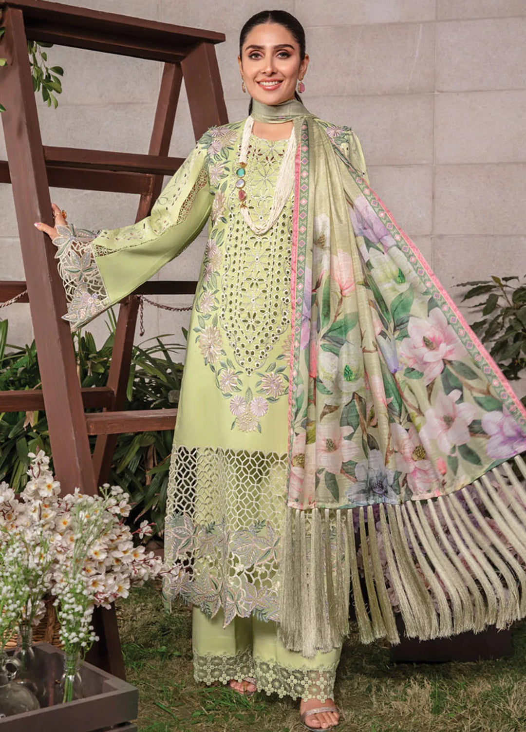 Rang Rasiya Embroidered Lawn Suits Unstitched 3 Piece RR24PE D-10 Geeti - Summer Eid Collection
