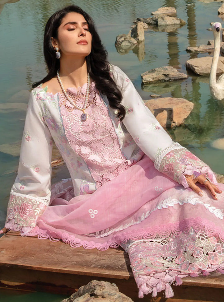 Rang Rasiya Embroidered Lawn Suits Unstitched 3 Piece RR24PE D-12 Hoorain - Summer Eid Collection