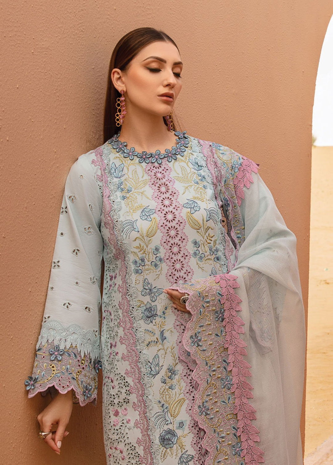 Rang Rasiya Embroidered Lawn Suits Unstitched 3 Piece RR24PS D-02 Parisa - Summer Collection