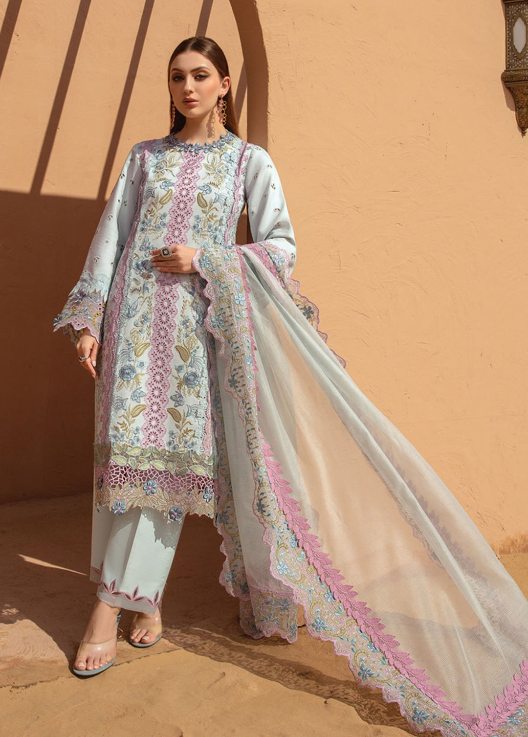 Rang Rasiya Embroidered Lawn Suits Unstitched 3 Piece RR24PS D-02 Parisa - Summer Collection