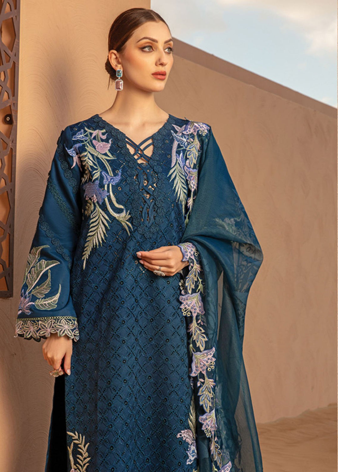 Rang Rasiya Embroidered Lawn Suits Unstitched 3 Piece RR24PS D-06 Mahsa - Summer Collection