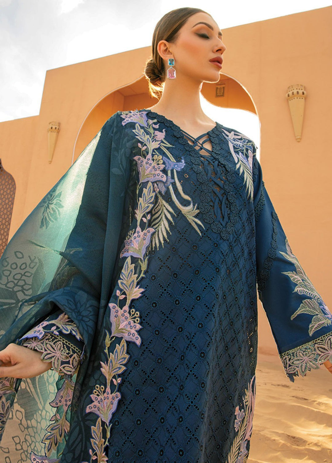 Rang Rasiya Embroidered Lawn Suits Unstitched 3 Piece RR24PS D-06 Mahsa - Summer Collection