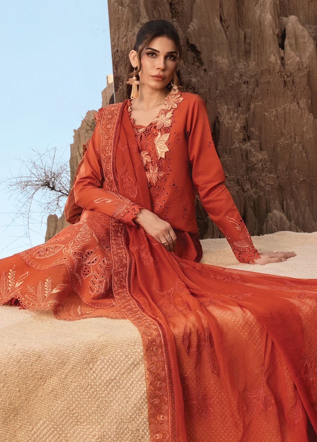 Rang Rasiya Embroidered Lawn Suits Unstitched 3 Piece RR25PE D-03 Mahi - Eid Collection