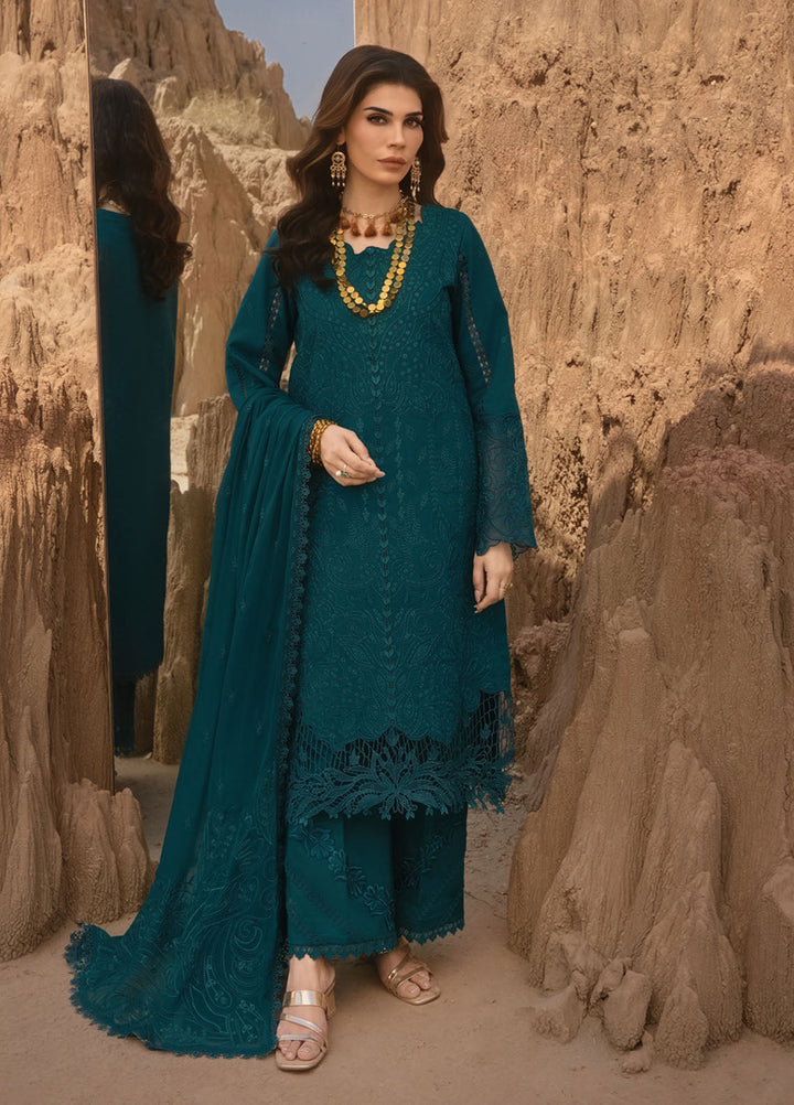 Rang Rasiya Embroidered Lawn Suits Unstitched 3 Piece RR25PE D-06 Zaynah - Eid Collection