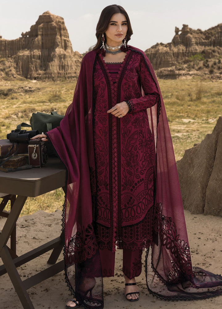 Rang Rasiya Embroidered Lawn Suits Unstitched 3 Piece RR25PE D-07 Maya - Eid Collection