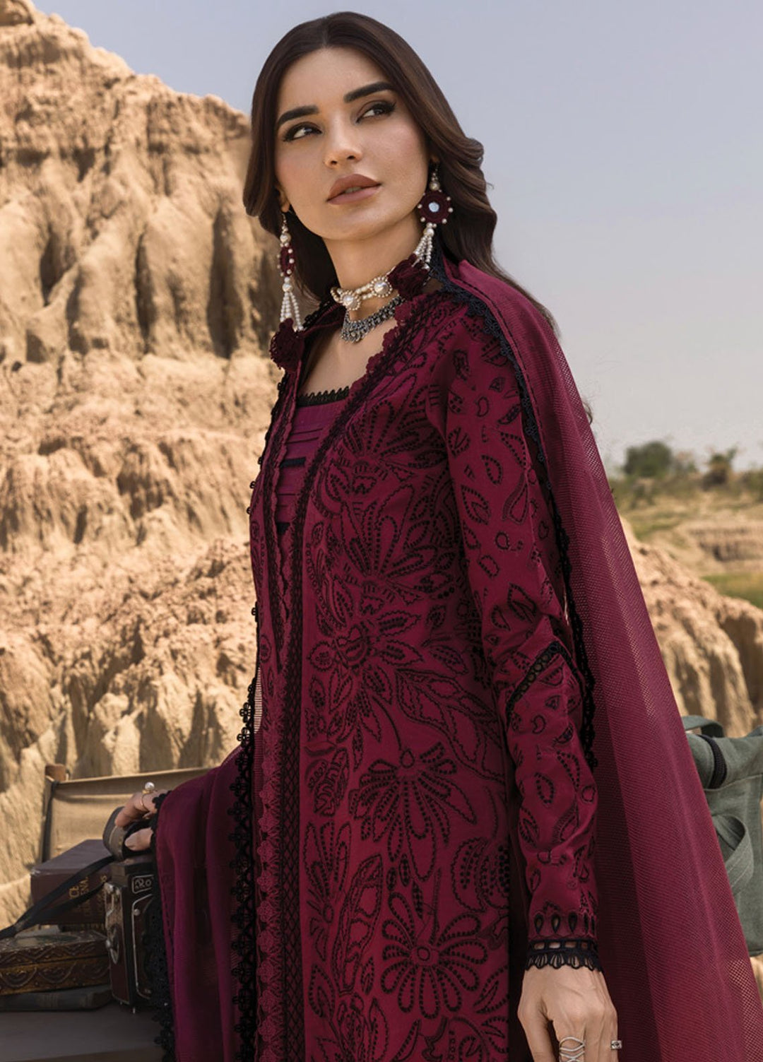 Rang Rasiya Embroidered Lawn Suits Unstitched 3 Piece RR25PE D-07 Maya - Eid Collection