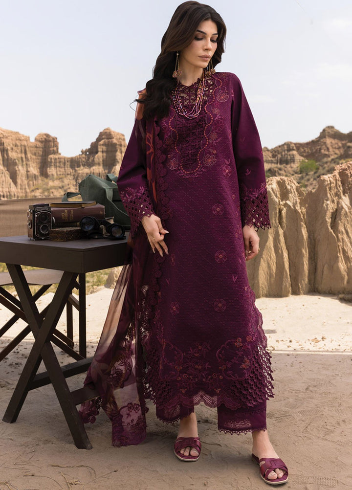 Rang Rasiya Embroidered Lawn Suits Unstitched 3 Piece RR25PE D-09 Amyra - Eid Collection