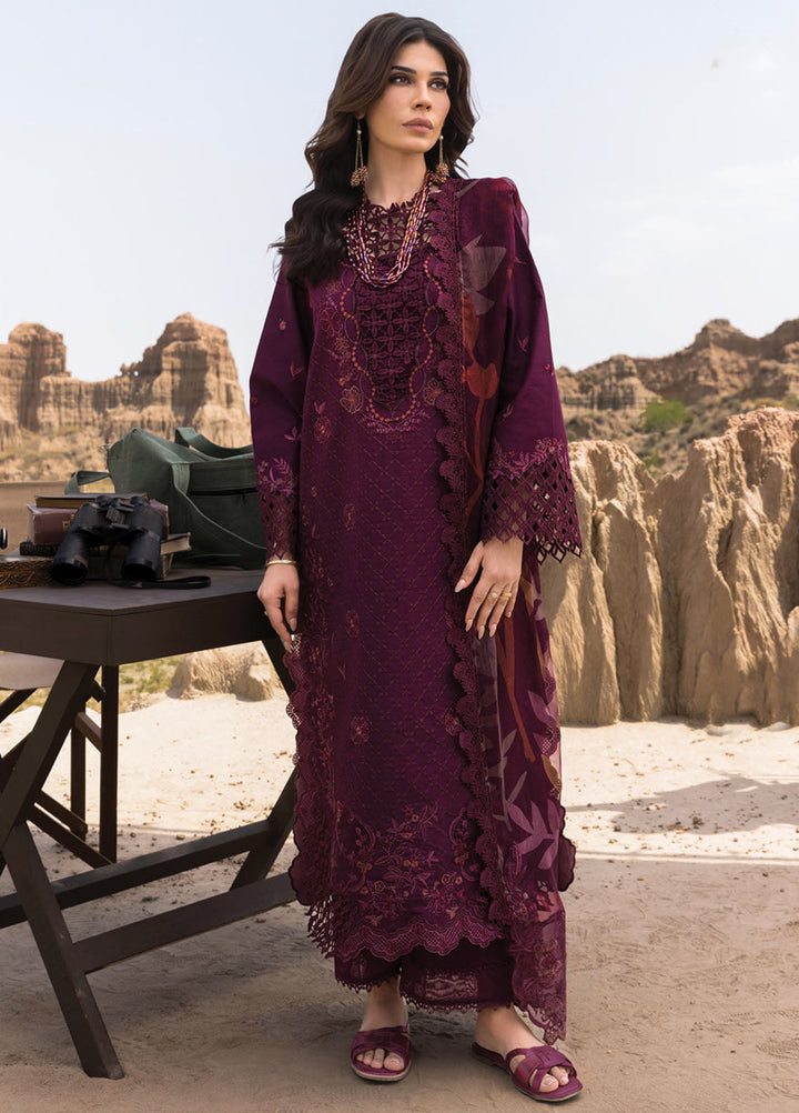 Rang Rasiya Embroidered Lawn Suits Unstitched 3 Piece RR25PE D-09 Amyra - Eid Collection