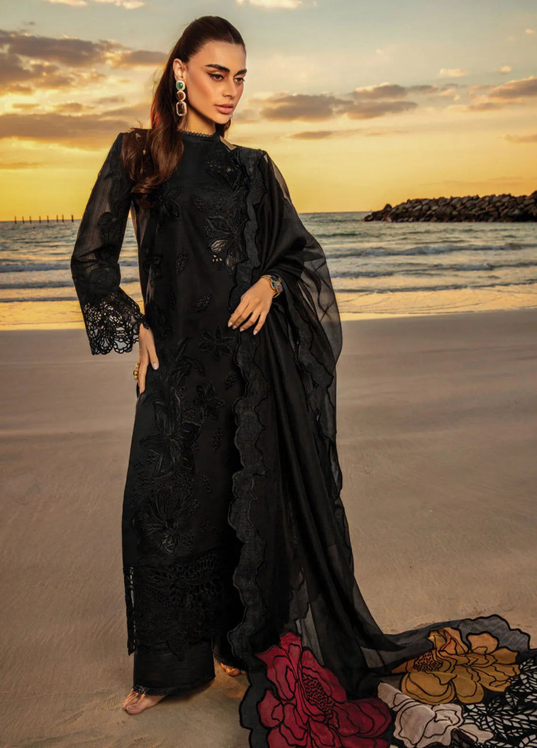 Rang Rasiya Embroidered Lawn Suits Unstitched 3 Piece RR25PS D-01 Rameen - Summer Collection