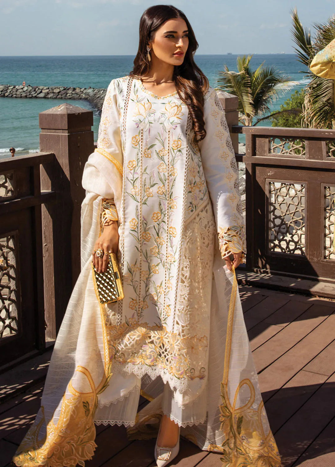 Rang Rasiya Embroidered Lawn Suits Unstitched 3 Piece RR25PS D-07 Nooreh - Summer Collection