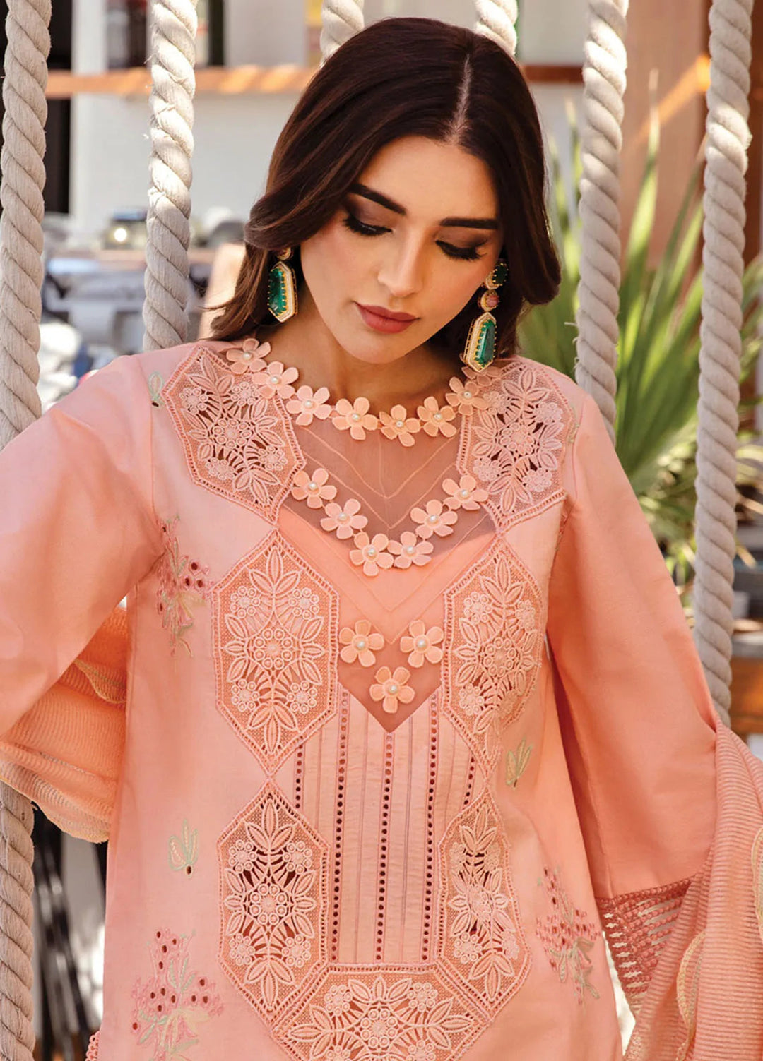Rang Rasiya Embroidered Lawn Suits Unstitched 3 Piece RR25PS D-08 Bareeha - Summer Collection