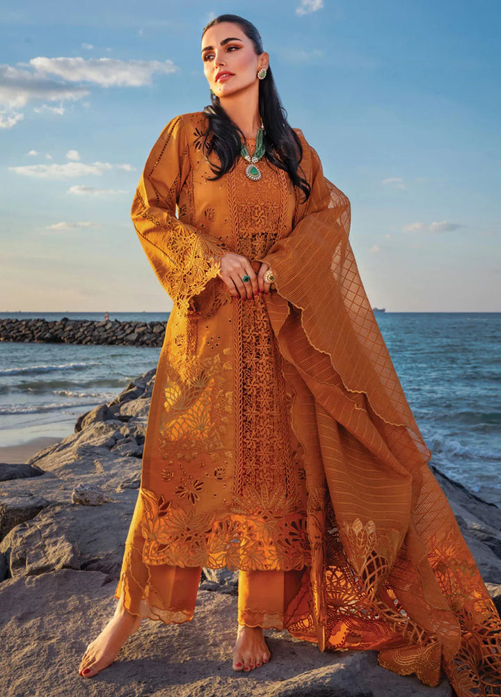 Rang Rasiya Embroidered Lawn Suits Unstitched 3 Piece RR25PS D-12 Zariah - Summer Collection