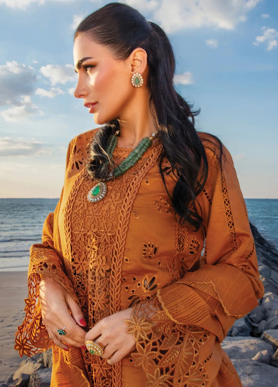 Rang Rasiya Embroidered Lawn Suits Unstitched 3 Piece RR25PS D-12 Zariah - Summer Collection