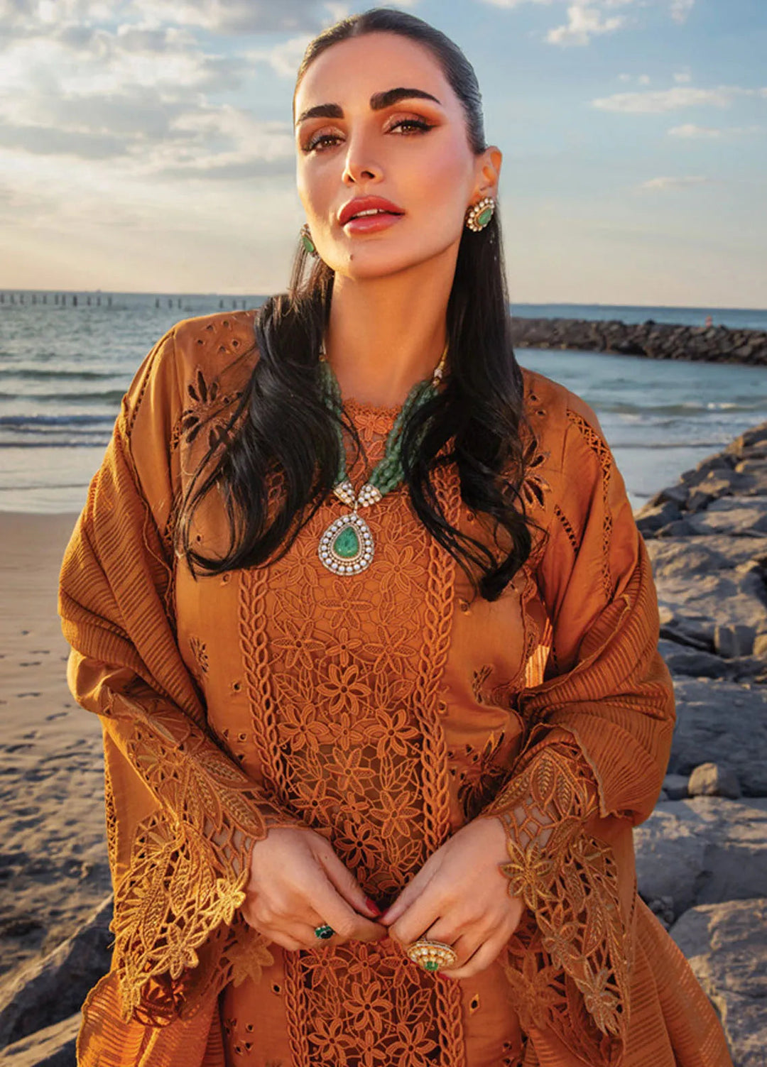 Rang Rasiya Embroidered Lawn Suits Unstitched 3 Piece RR25PS D-12 Zariah - Summer Collection