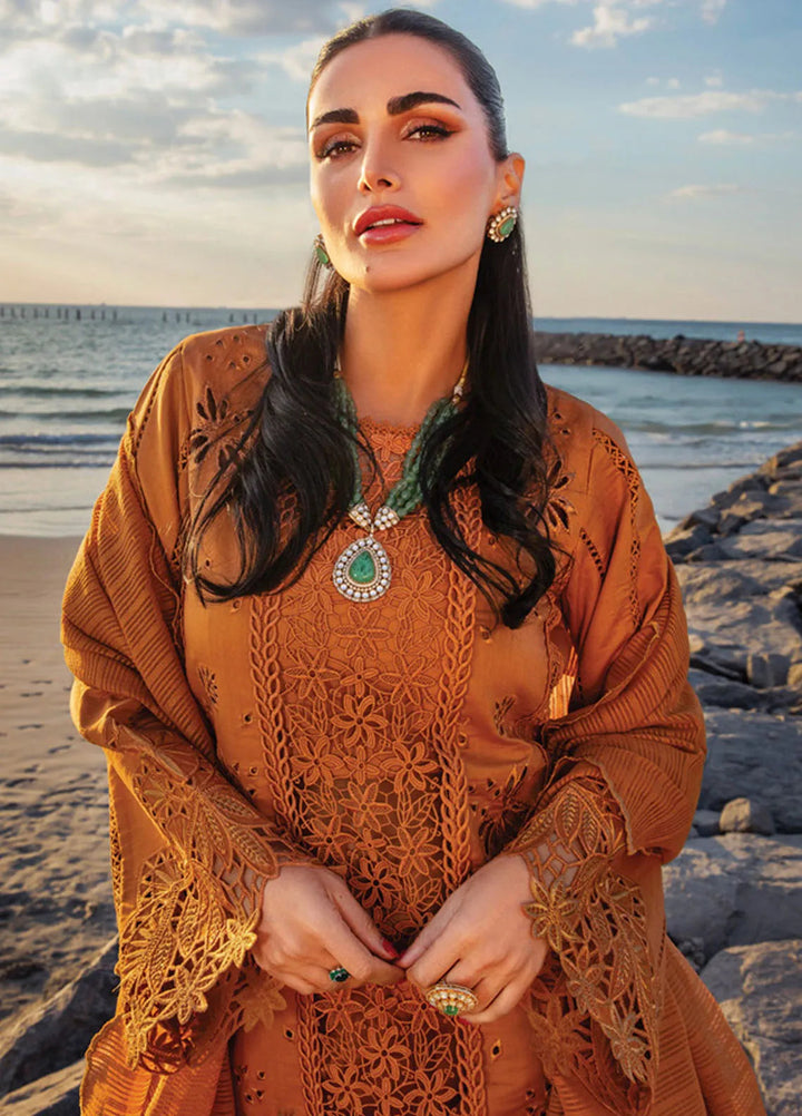 Rang Rasiya Embroidered Lawn Suits Unstitched 3 Piece RR25PS D-12 Zariah - Summer Collection