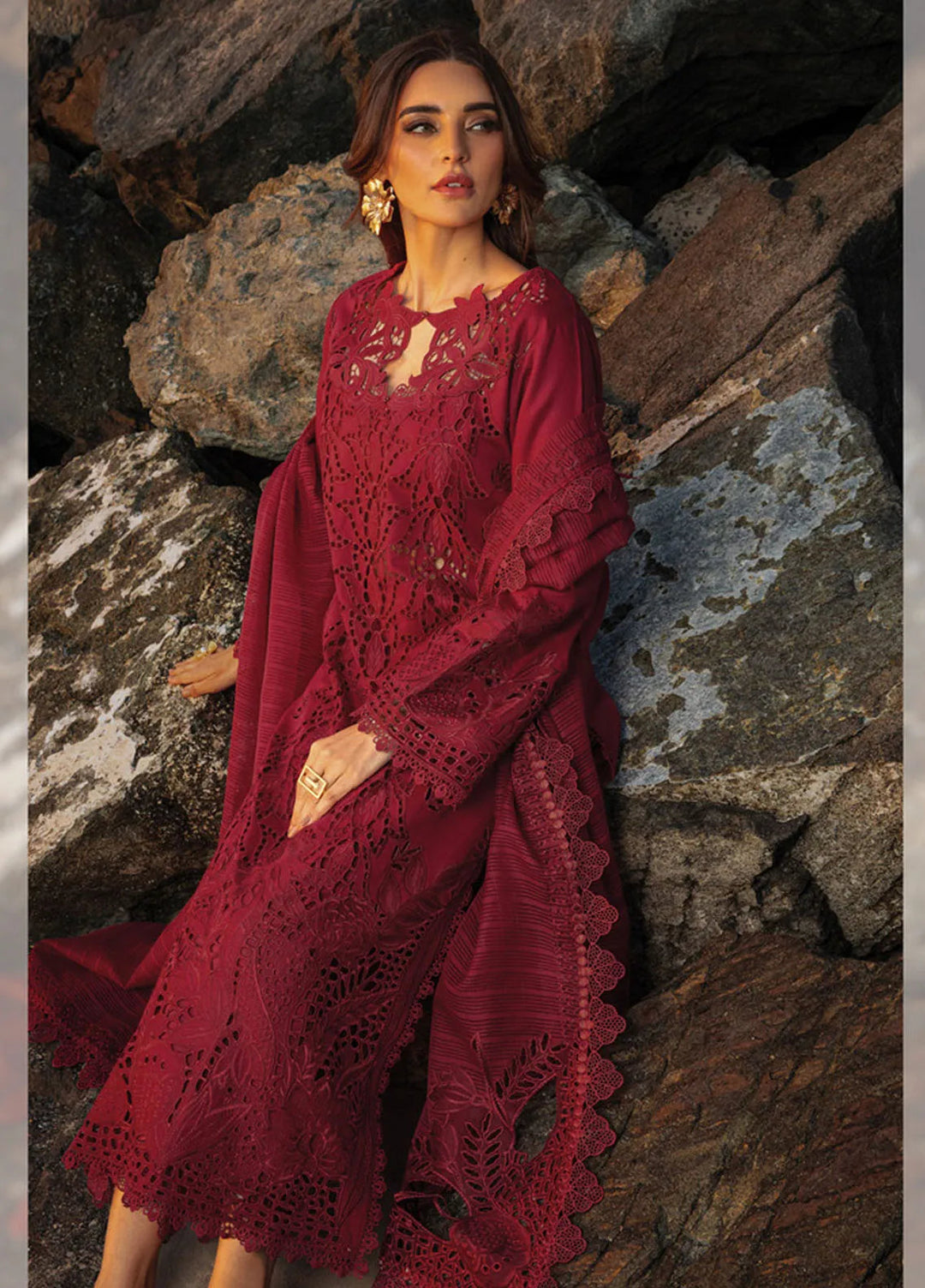 Rang Rasiya Embroidered Lawn Suits Unstitched 3 Piece RR25PS D-13 Alaya - Summer Collection