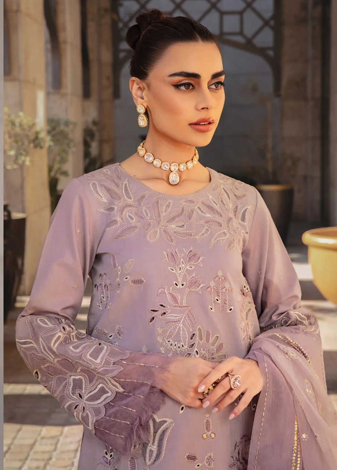 Rang Rasiya Embroidered Lawn Suits Unstitched 3 Piece RR25PS D-14 Parisa - Summer Collection