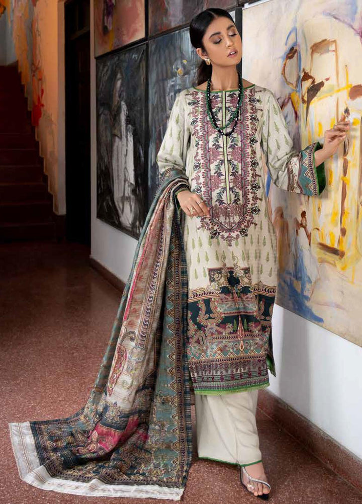 Rang Rasiya Embroidered Dobby Linen Suits Unstitched 3 Piece RR21FW D-644 SASHA - Winter Collection