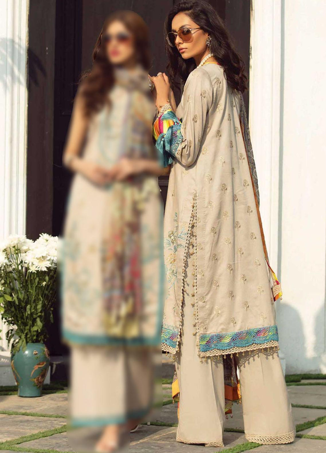 Florence By Rang Rasiya Embroidered Lawn Suits Unstitched 3 Piece RR21F 13 - Summer Collection