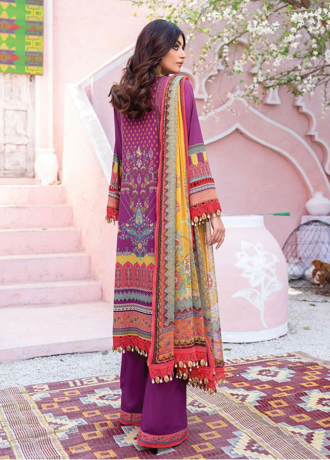 Florence Meherbano By Rang Rasiya Embroidered Lawn Suits Unstitched 3 Piece RR21FM 04 Rajagi - Spring / Summer Collection