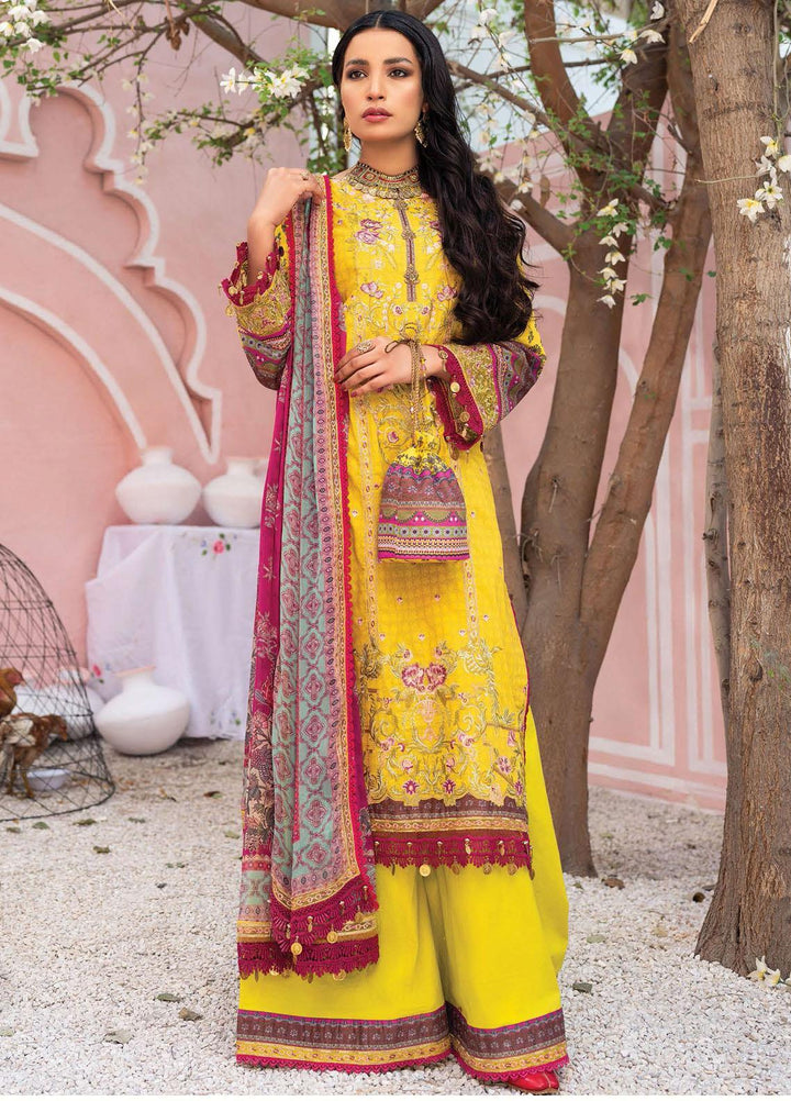 Florence Meherbano By Rang Rasiya Embroidered Lawn Suits Unstitched 3 Piece RR21FM 08 Banhaar - Spring / Summer Collection