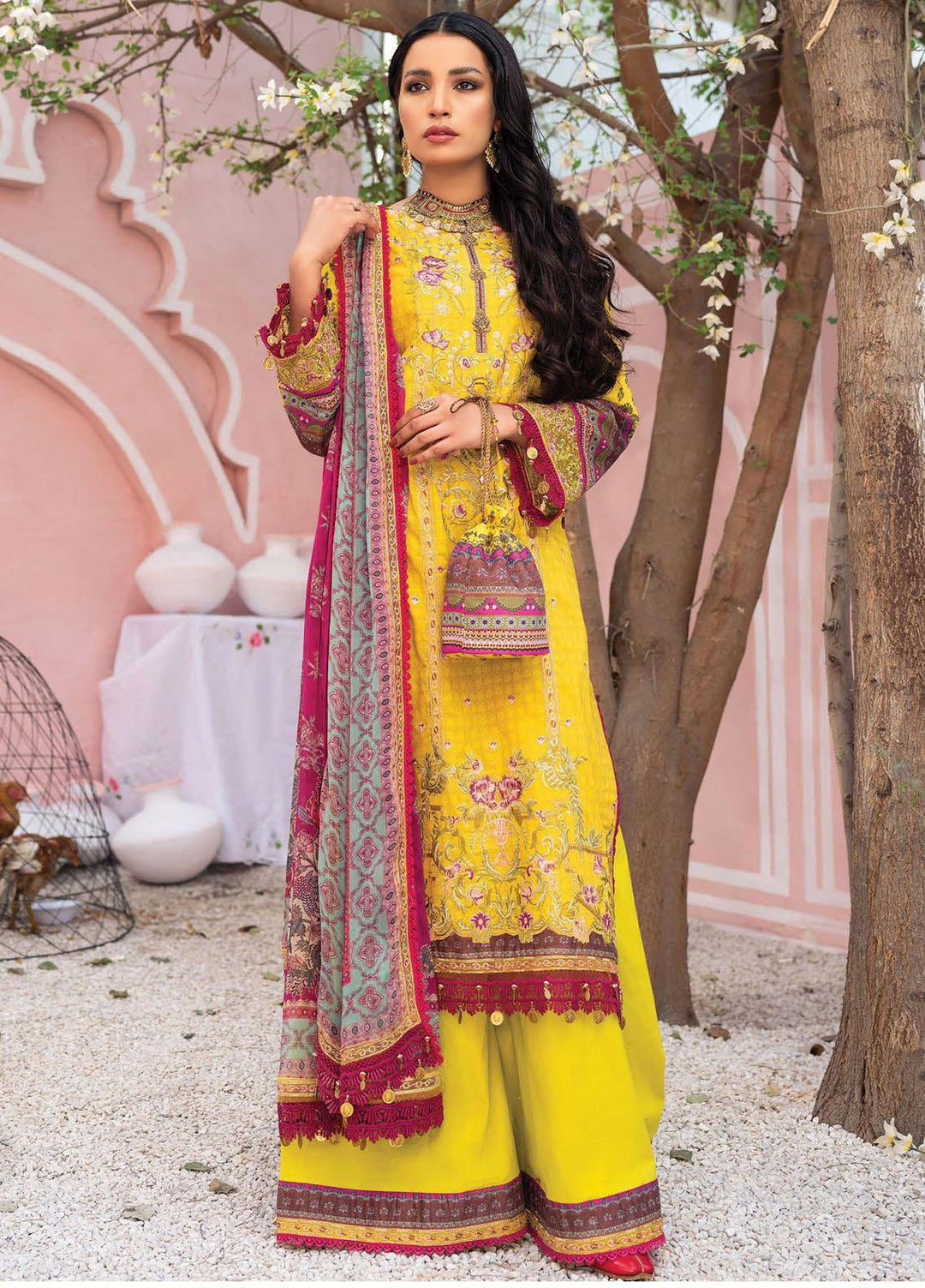 Florence Meherbano By Rang Rasiya Embroidered Lawn Suits Unstitched 3 Piece RR21FM 08 Banhaar - Spring / Summer Collection