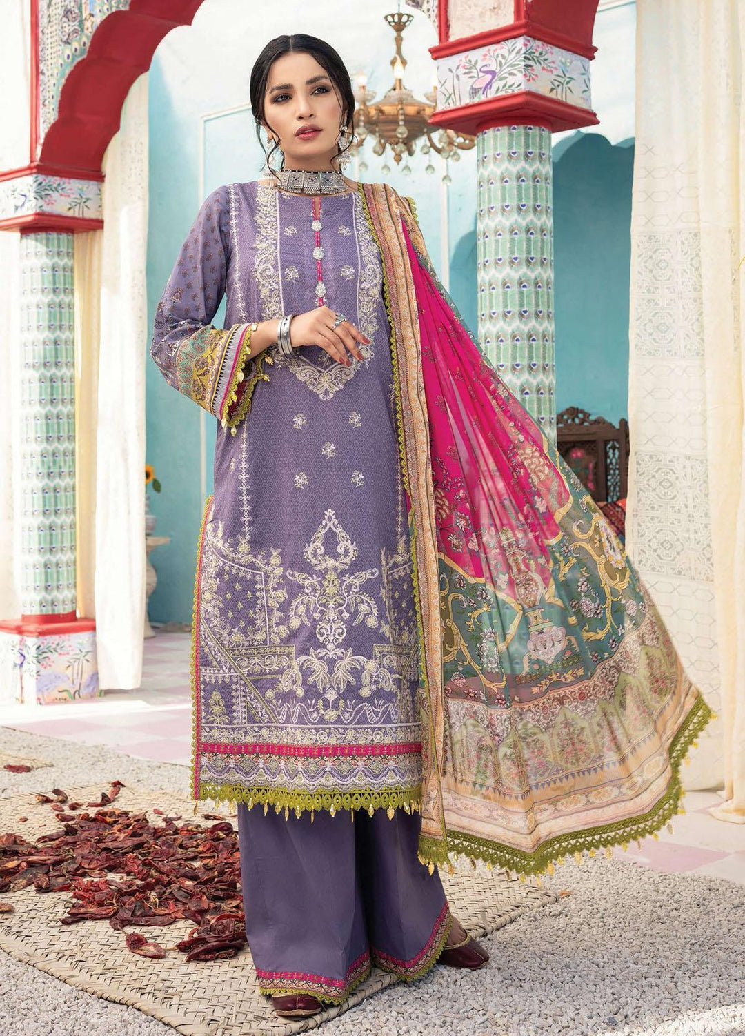 Florence Meherbano By Rang Rasiya Embroidered Lawn Suits Unstitched 3 Piece RR21FM 09 Pehira - Spring / Summer Collection