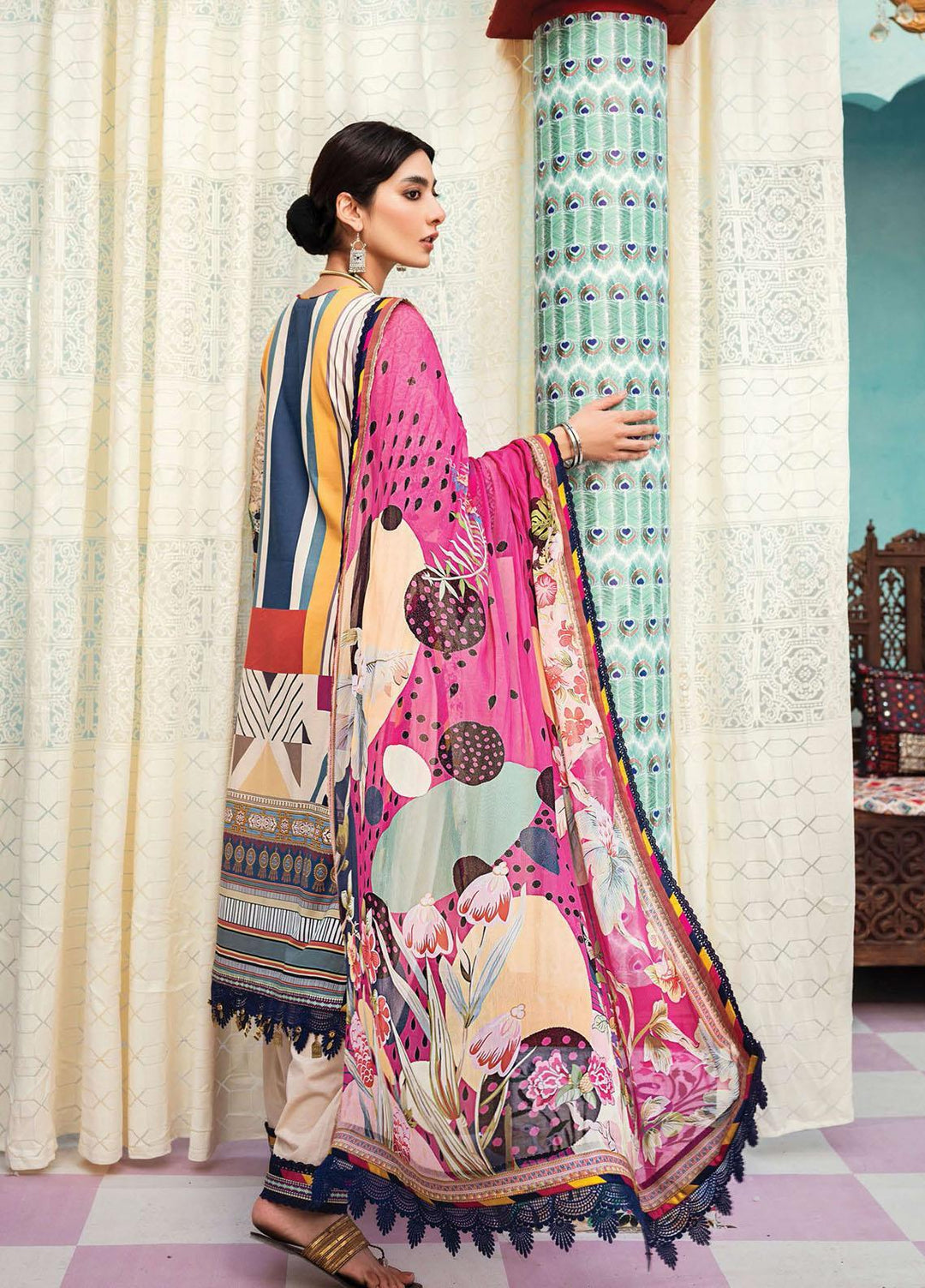 Florence Meherbano By Rang Rasiya Embroidered Lawn Suits Unstitched 3 Piece RR21FM 11 Rubaiyat - Spring / Summer Collection