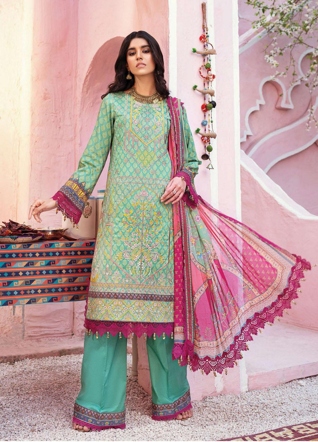 Florence Meherbano By Rang Rasiya Embroidered Lawn Suits Unstitched 3 Piece RR21FM 16 Rahkosh - Spring / Summer Collection