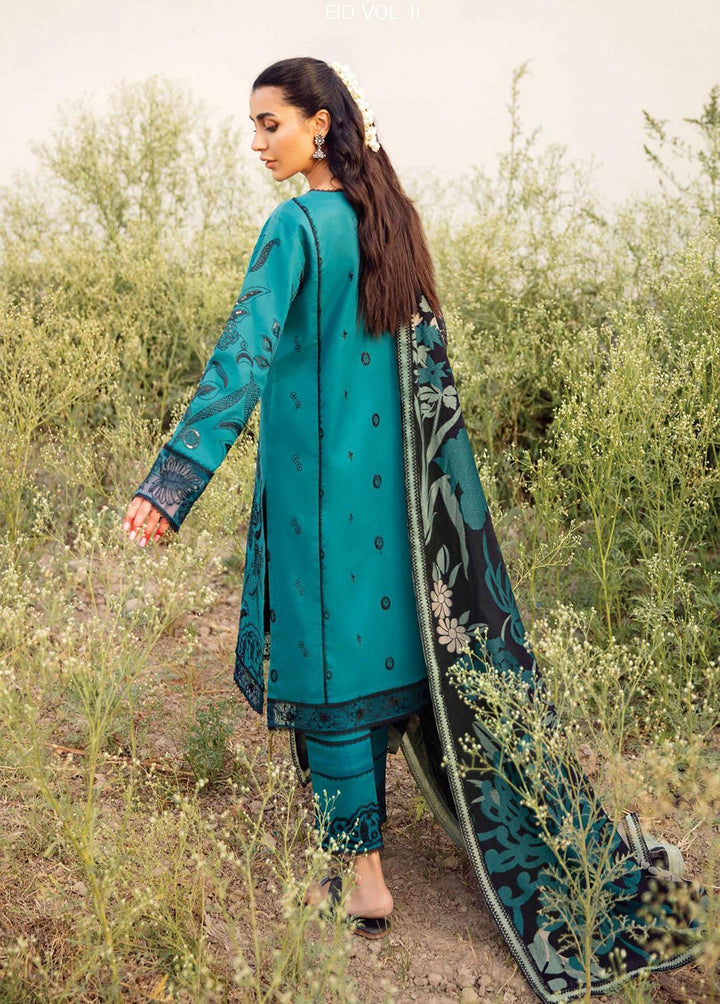 Maskan By Rang Rasiya Embroidered Lawn Suits Unstitched 3 Piece RR22M 01 Peridot - Eid Collection