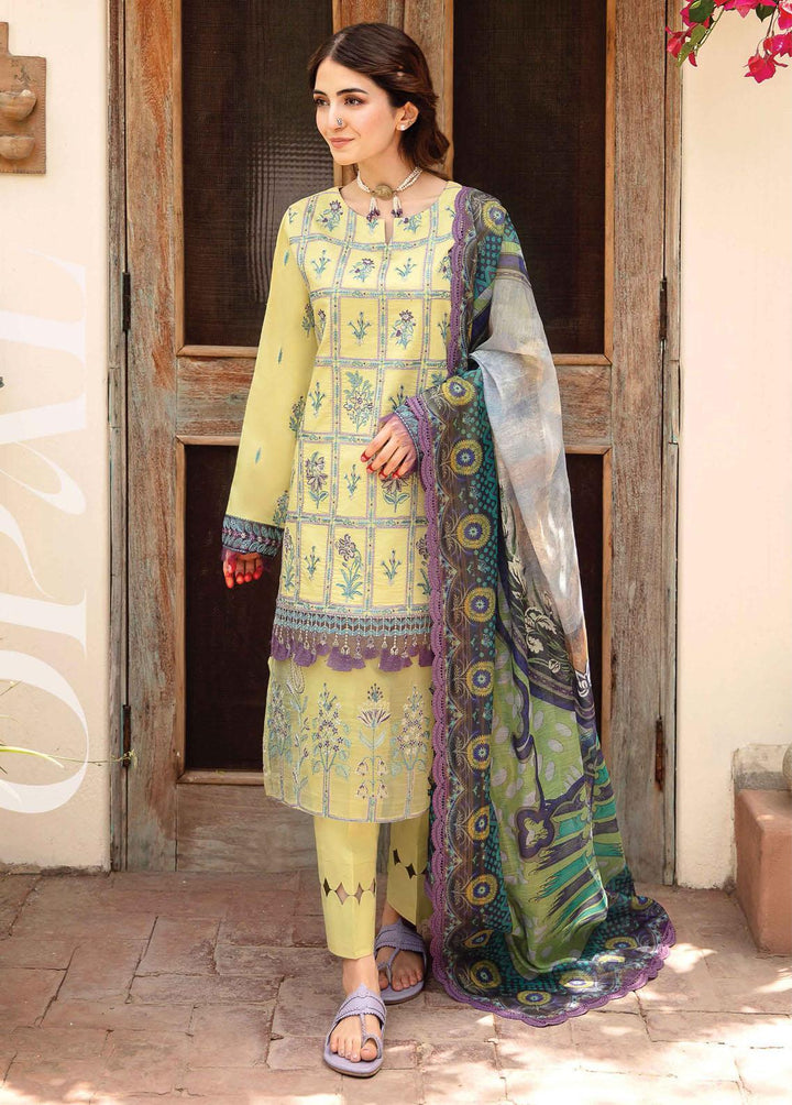 Maskan By Rang Rasiya Embroidered Lawn Suits Unstitched 3 Piece RR22M 03 Opal - Eid Collection