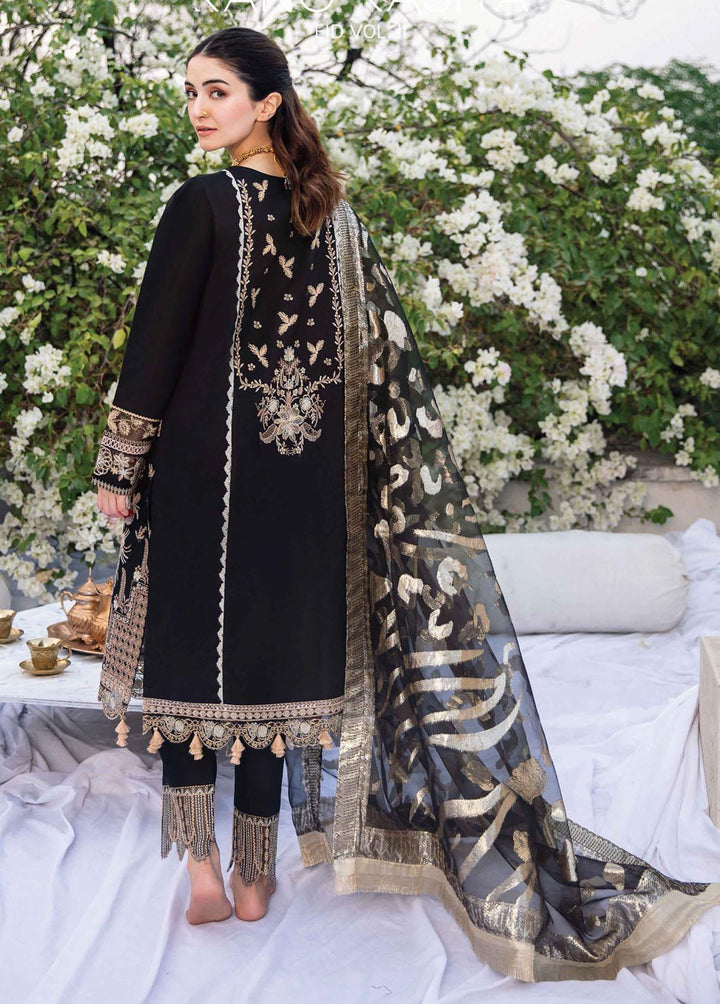 Maskan By Rang Rasiya Embroidered Lawn Suits Unstitched 3 Piece RR22M 04 Black Oyester - Eid Collection