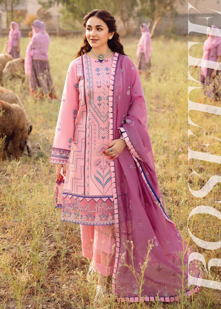 Maskan By Rang Rasiya Embroidered Lawn Suits Unstitched 3 Piece RR22M 05 Rosette - Eid Collection