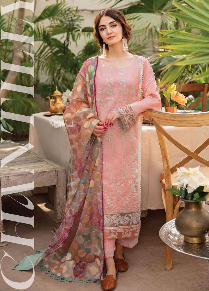 Maskan By Rang Rasiya Embroidered Lawn Suits Unstitched 3 Piece RR22M 07 Chantilly - Eid Collection