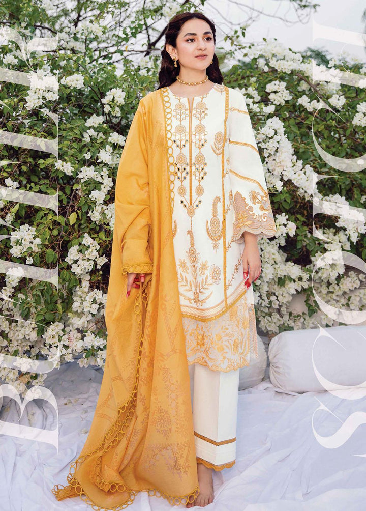 Maskan By Rang Rasiya Embroidered Lawn Suits Unstitched 3 Piece RR22M 09 Butterscotch - Eid Collection