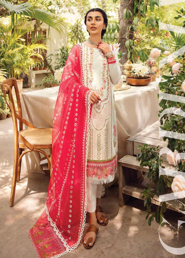 Maskan By Rang Rasiya Embroidered Lawn Suits Unstitched 3 Piece RR22M 10 Gardenia - Eid Collection