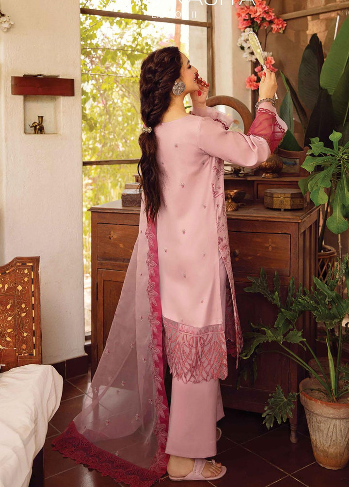 Maskan By Rang Rasiya Embroidered Lawn Suits Unstitched 3 Piece RR22M 12 Pink Paradise - Eid Collection