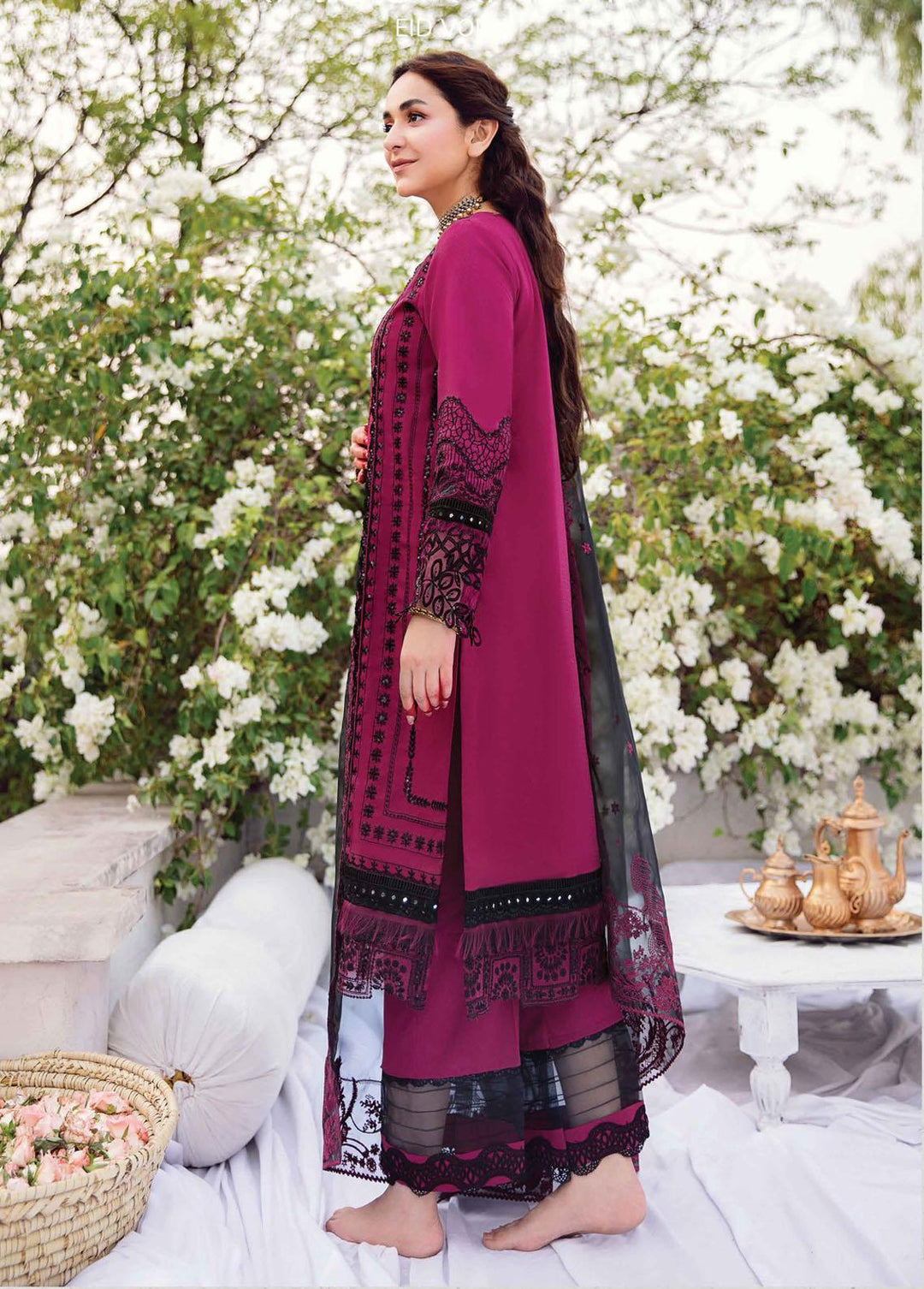 Maskan By Rang Rasiya Embroidered Lawn Suits Unstitched 3 Piece RR22M 13 Pandora - Eid Collection