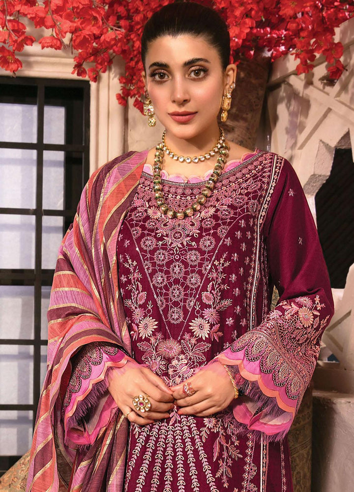 Mishri Si Yaadein By Rang Rasiya Embroidered Lawn Suits Unstitched 3 Piece RR22MY Amber Rose 5A - Premium Collection