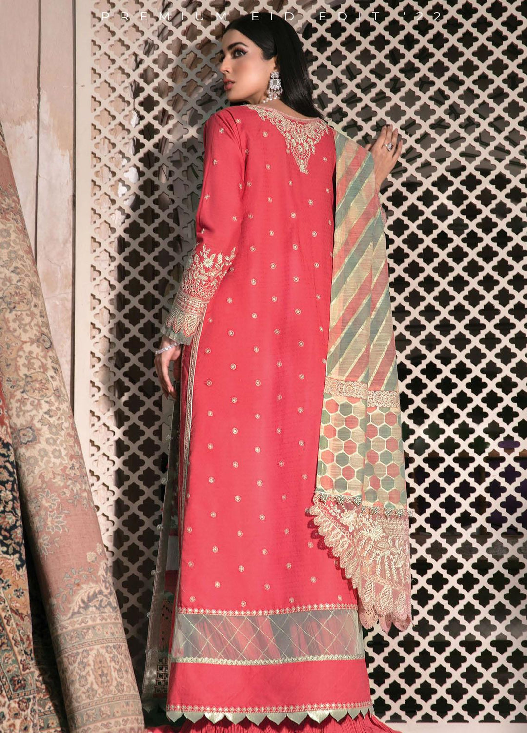 Mishri Si Yaadein By Rang Rasiya Embroidered Lawn Suits Unstitched 3 Piece RR22MY Amber Rose 5B - Premium Collection